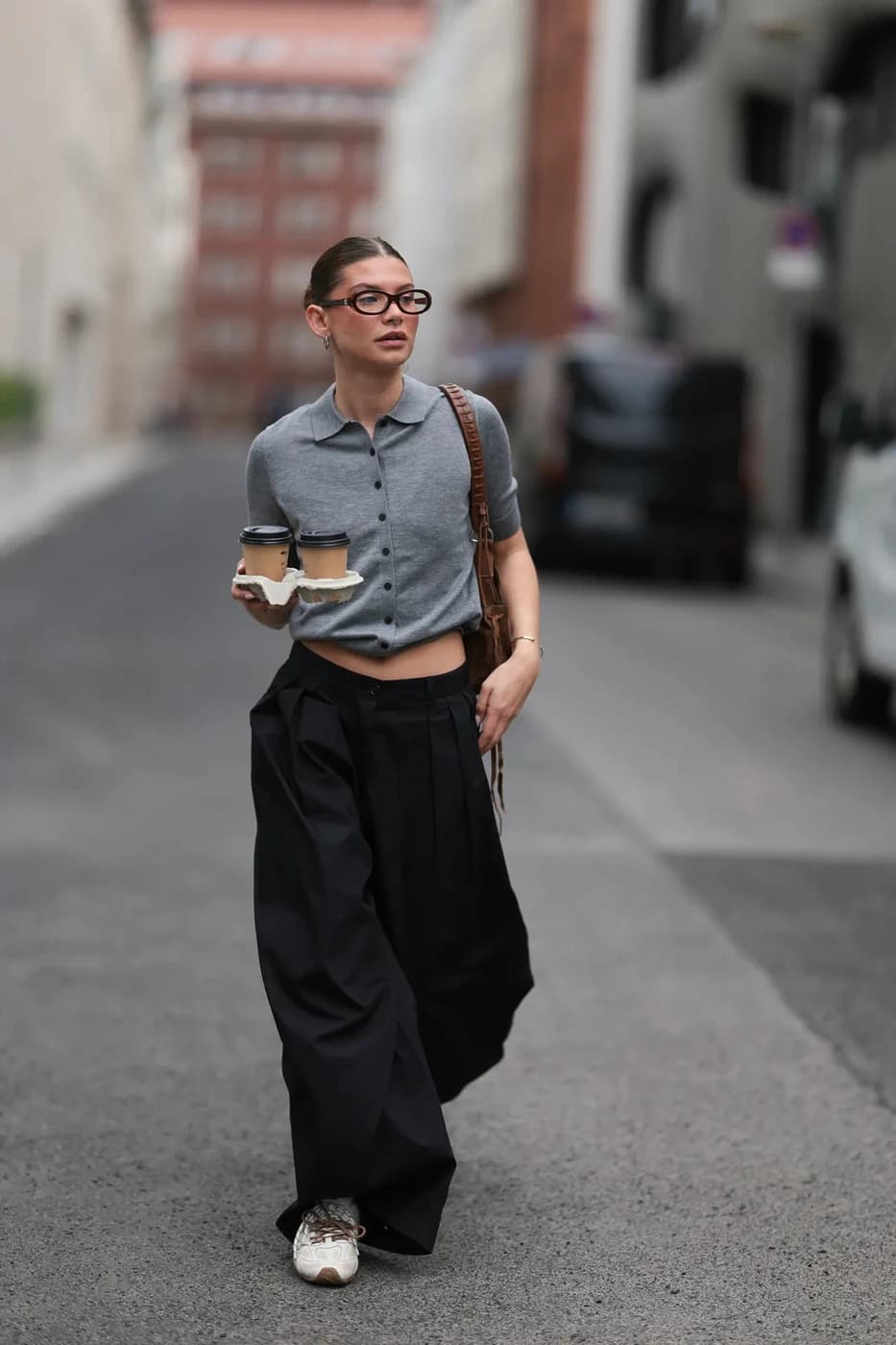 フラットシューズのスタイリング